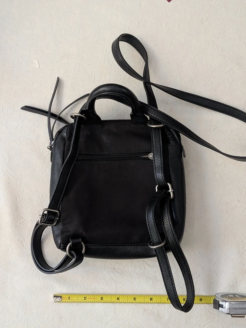 the sak Black Leather Convertible Backpack Crossbody